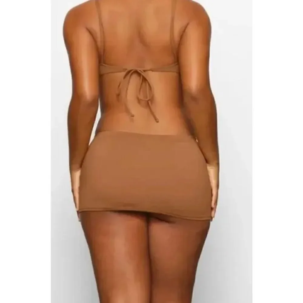 SKIMS Swim Micro Mini Skirt Almond size M